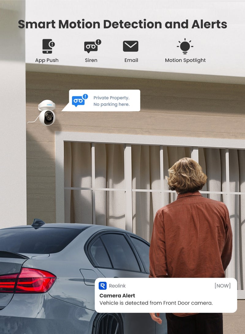 reolink E1 Outdoor Plug-in WiFi Security Camera, 5MP HD PTZ Camera for Home Security, Motion Tracking, 5GHz WiFi, 3X Optical Zoom, Person Vehicle Detection, Spotlight Color Night Vision, APP Control  - Image 5