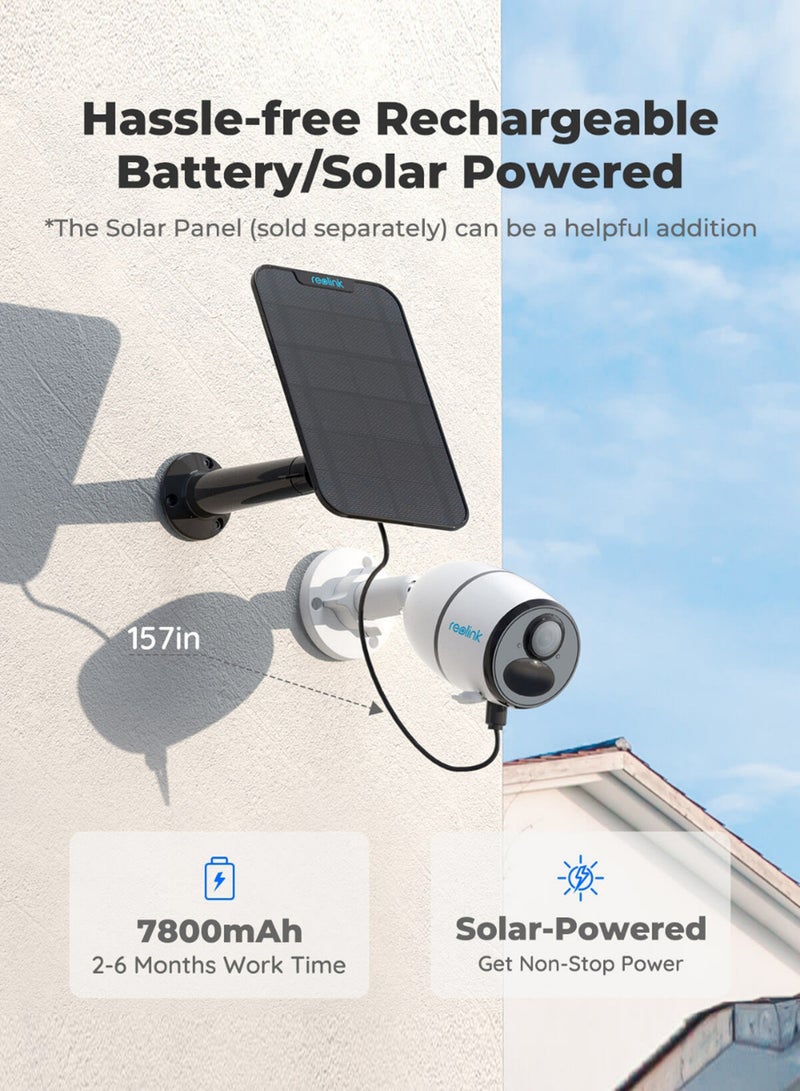 reolink Cellular Security Camera Wireless Outdoor, 4G LTE No WiFi Needed, 2K HD with Person/Vehicle Smart Detection & Playback, Rechargeable Battery Powered, Time Lapse, Two-Way Talk, Go Plus  - Image 3