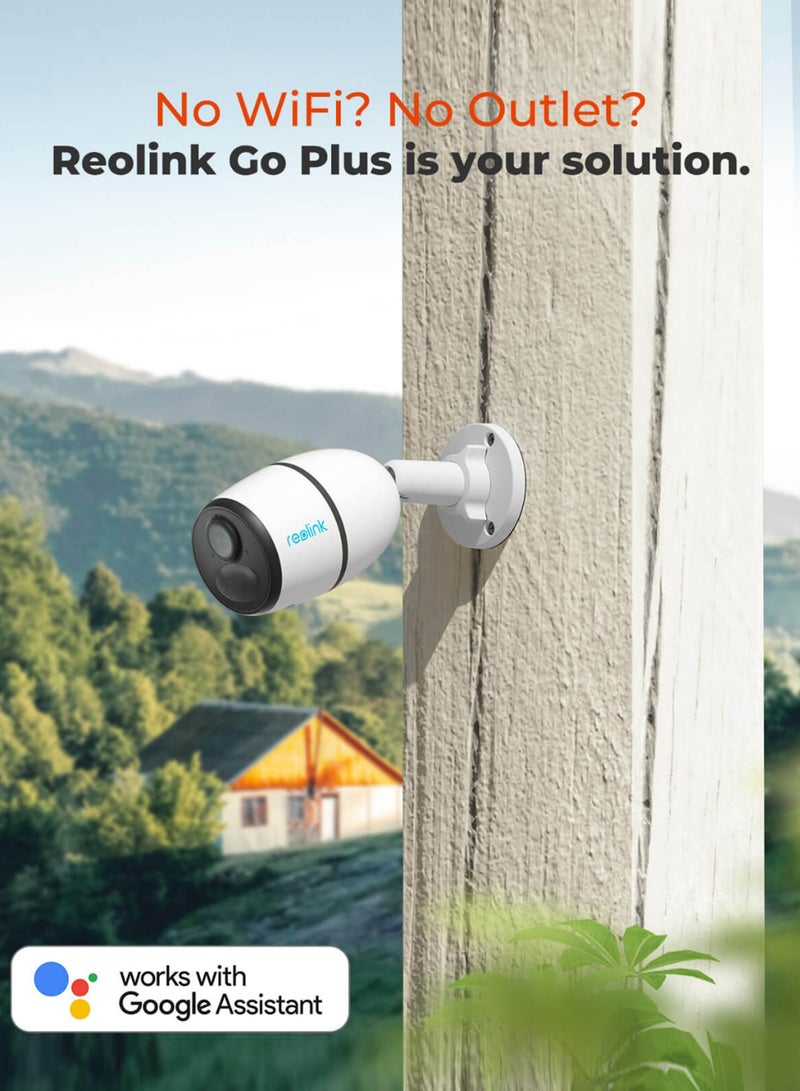reolink Cellular Security Camera Wireless Outdoor, 4G LTE No WiFi Needed, 2K HD with Person/Vehicle Smart Detection & Playback, Rechargeable Battery Powered, Time Lapse, Two-Way Talk, Go Plus  - Image 2
