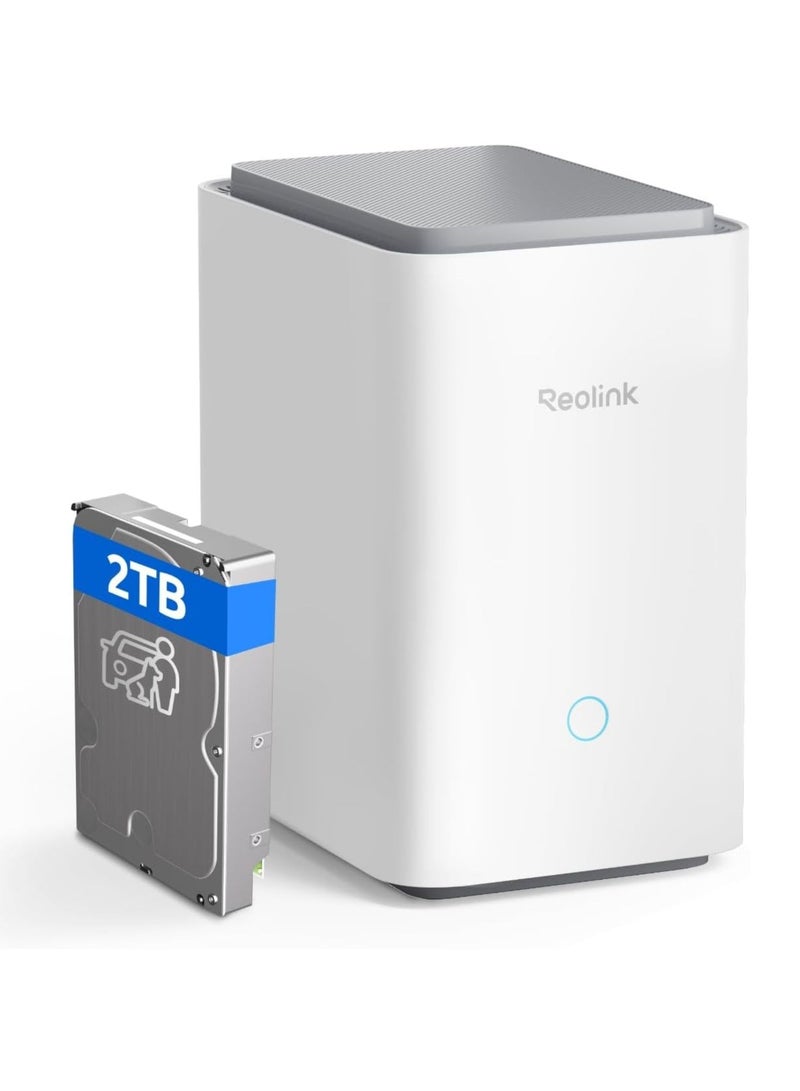 reolink Home Hub Pro, Centralized Control for up to 24 Security Cameras, up to 16TB HDD Storage, 2TB HDD Included, AES-128 Encryption, 16MP Streaming, Wi-Fi 6, and 120dB Siren. No Monthly Fees  - Image 1