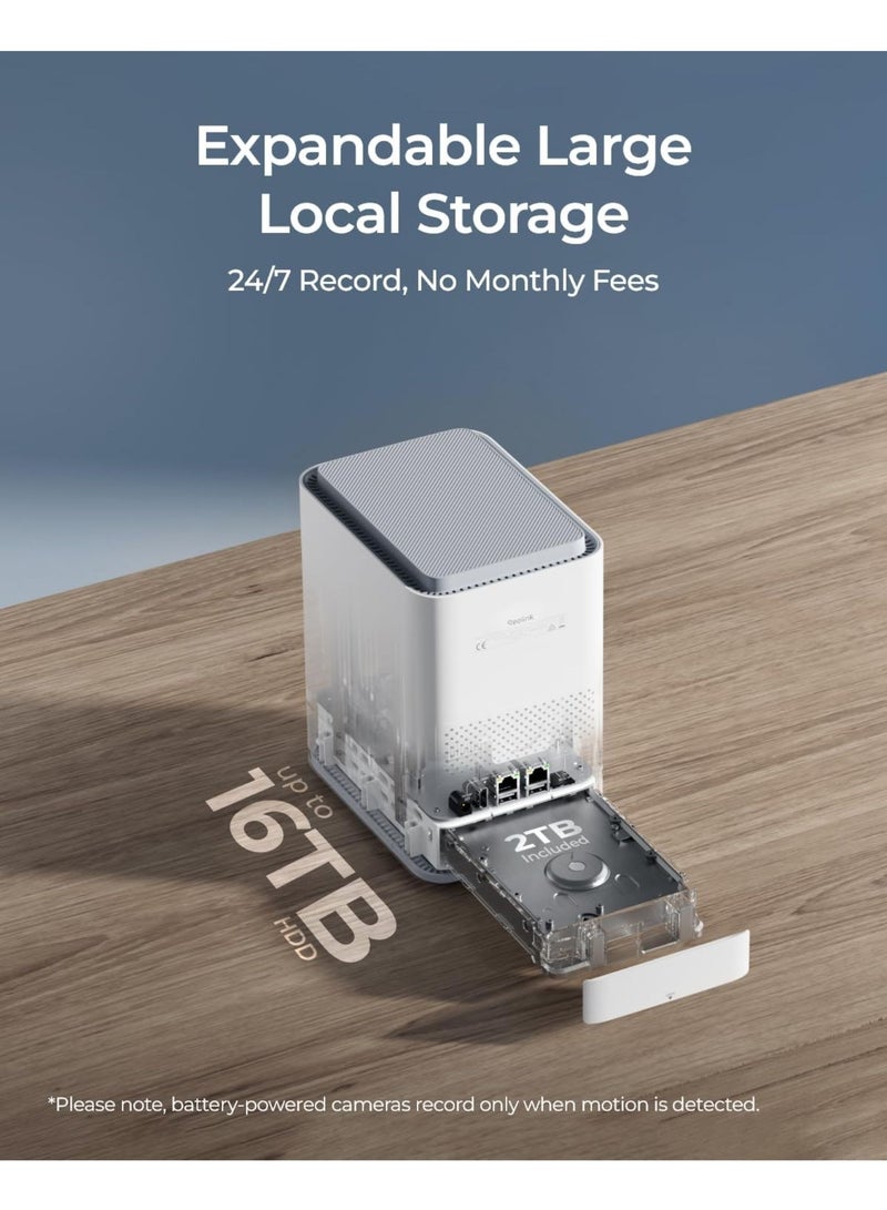 reolink Home Hub Pro, Centralized Control for up to 24 Security Cameras, up to 16TB HDD Storage, 2TB HDD Included, AES-128 Encryption, 16MP Streaming, Wi-Fi 6, and 120dB Siren. No Monthly Fees  - Image 3