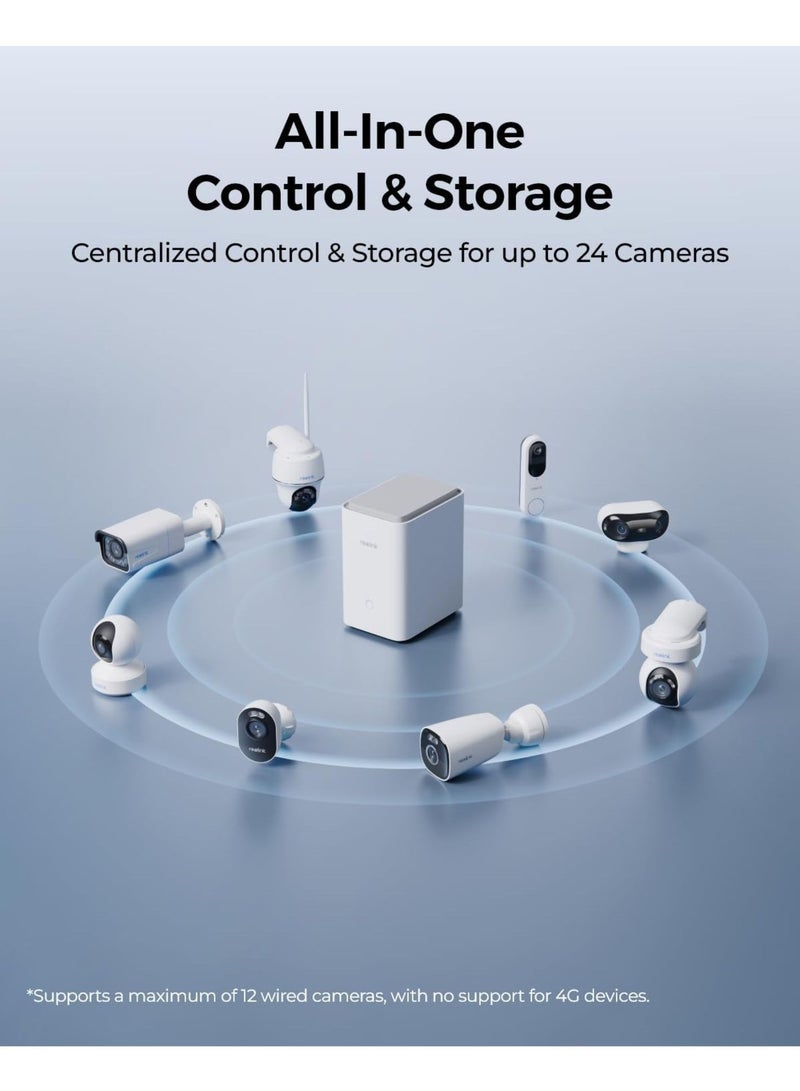 reolink Home Hub Pro, Centralized Control for up to 24 Security Cameras, up to 16TB HDD Storage, 2TB HDD Included, AES-128 Encryption, 16MP Streaming, Wi-Fi 6, and 120dB Siren. No Monthly Fees  - Image 2