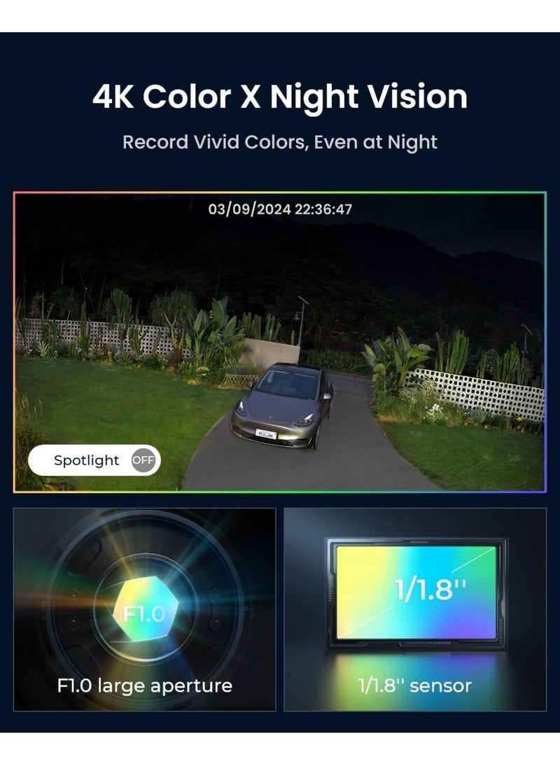 ريولينك Altas PT Ultra - 4K Solar Security Cameras Wireless Outdoor, First 10s Pre-Record Option in Home Battery Camera, 500 Days Battery Life, Auto Tracking, ColorX Night Vision, Dual-Band Wi-Fi 6  - Image 3