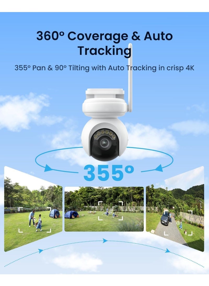 ريولينك Altas PT Ultra - 4K Solar Security Cameras Wireless Outdoor, First 10s Pre-Record Option in Home Battery Camera, 500 Days Battery Life, Auto Tracking, ColorX Night Vision, Dual-Band Wi-Fi 6  - Image 4