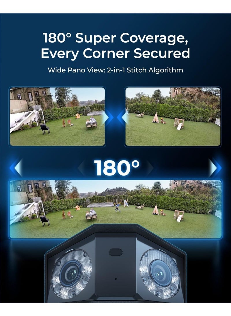 reolink Duo 3 PoE 16MP UHD Dual-Lens PoE Security Camera with 180° Panoramic View, Motion Track, F1.6 Color Night Vision, Person/Vehicle/Animal Detection, 2 Way Talk, Supports 24/7 Recording  - Image 3