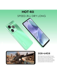 OALE HOT 40i Dual SIM 6.6-Inch Sunglow Gold 3GB RAM 64GB 4G - Middle East Version  - Image 4