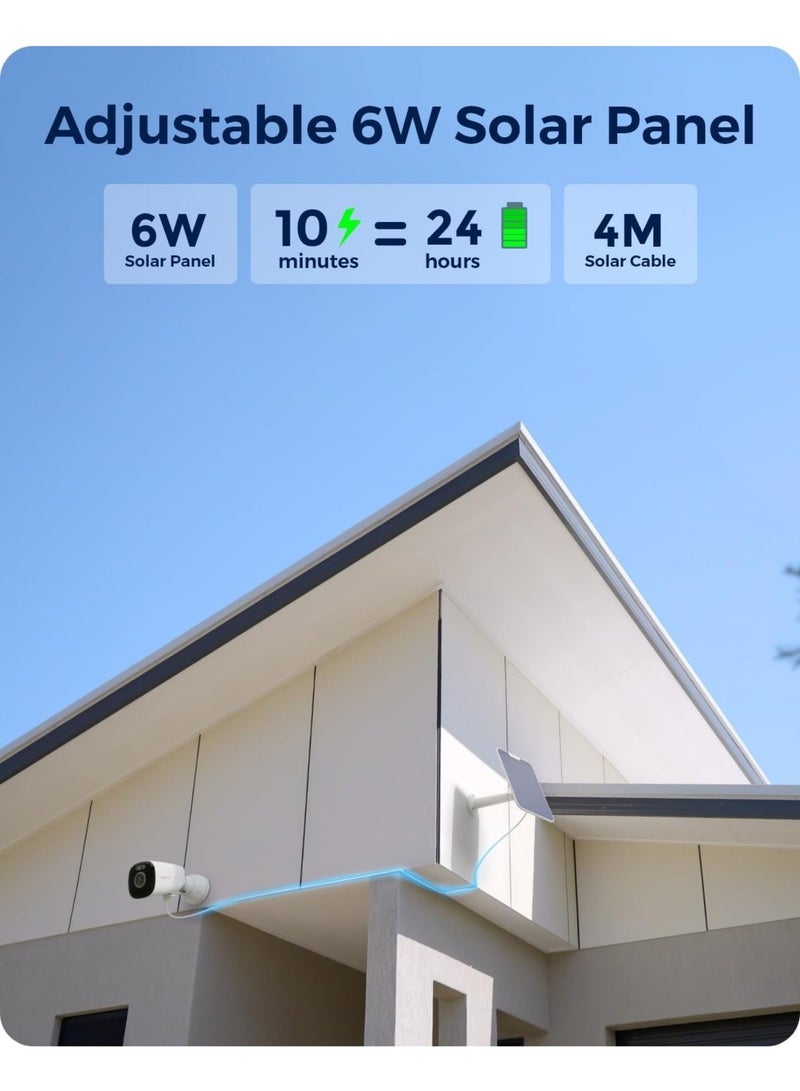 ريولينك نظام كاميرات أمان خارجية لاسلكية 4K، تخزين محلي مشفر لمدة سنة، رؤية ليلية ملونة، واي فاي 2.4/5GHz، كشف بالذكاء الاصطناعي، بدون رسوم شهرية، مركز منزلي مع 4X إيكو ألترا + لوحة شمسية - Image 3