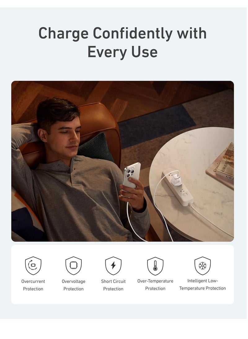 Anker - 30W USB C Plug, Zolo Compact GaN USB C Charger, Enhanced Temperature Control, Compact Design and 3x Faster Charging, Compatible with iPhone, iPad, Samsung, Pixel, and More - White - Image 1