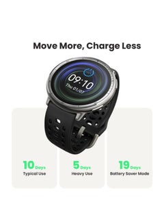 Amazfit Active 2R - The Everyday Smartwatch Black Sport Silicone  - Image 4