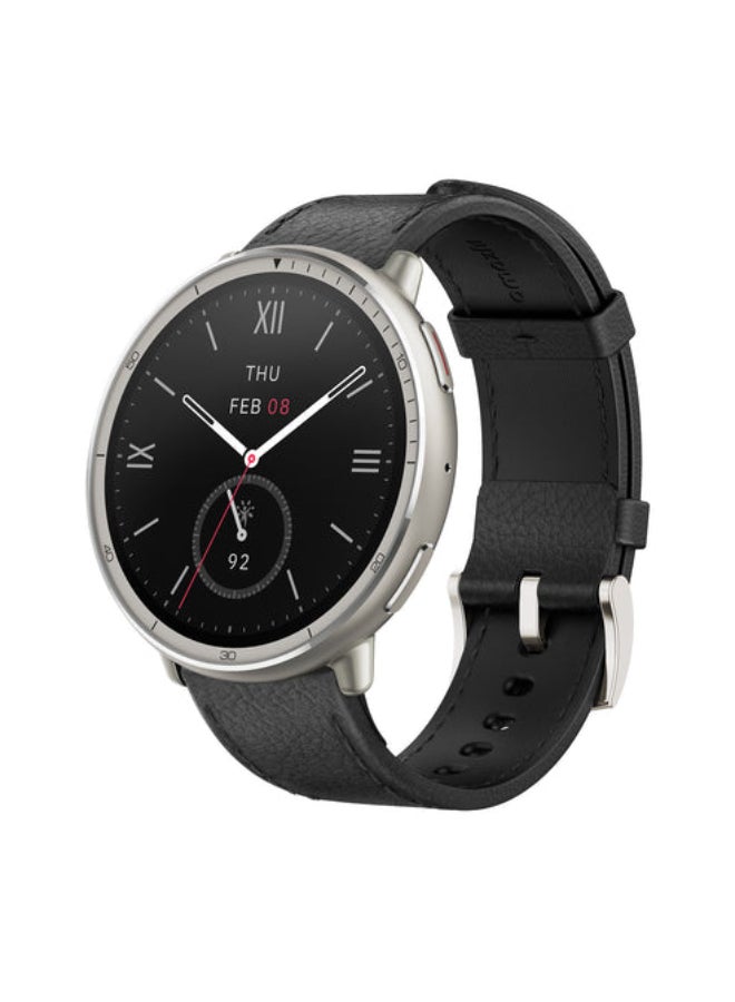 Amazfit Active 2R - The Everyday Smartwatch Black Premium Leather - Image 1