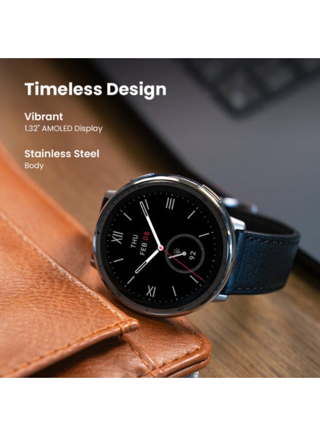 Amazfit Active 2R - The Everyday Smartwatch Black Premium Leather - Image 3