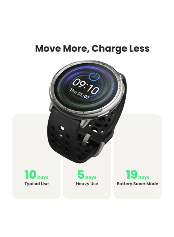 Amazfit Active 2R - The Everyday Smartwatch Black Premium Leather - Image 4