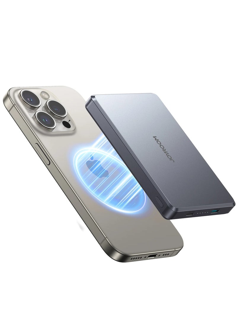 جوي روم - 10000 mAh JR-PBM08 Pro 20W magnetic wireless power bank 10000mAh GRAY - Image 1