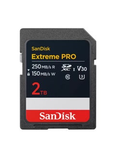 Sandisk 2 TB Extreme PRO® SDXC™ UHS-I Card, 2TB Up to 250MB/s read speed and 150MB/s  write speed 2 TB SDSDXXD-2T00-GN4IN 2 TB  - Image 1