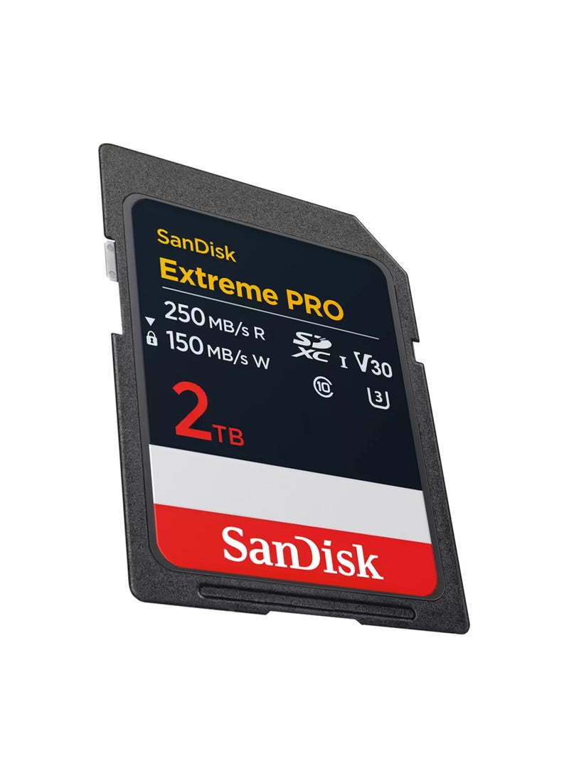 Sandisk - 2 TB Extreme PRO® SDXC™ UHS-I Card, 2TB Up to 250MB/s read speed and 150MB/s  write speed 2 TB SDSDXXD-2T00-GN4IN 2 TB - Image 1