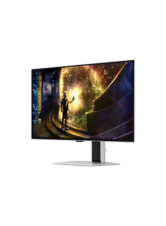 Samsung - 27 inch Odyssey G6 OLED QHD Gaming Monitor, OLED  Safeguard+, 240hz, 0.03ms, AMD FreeSync Premium Pro, HAS (Height Adjustable Stand), LS27DG612SNXZA Silver - Image 1
