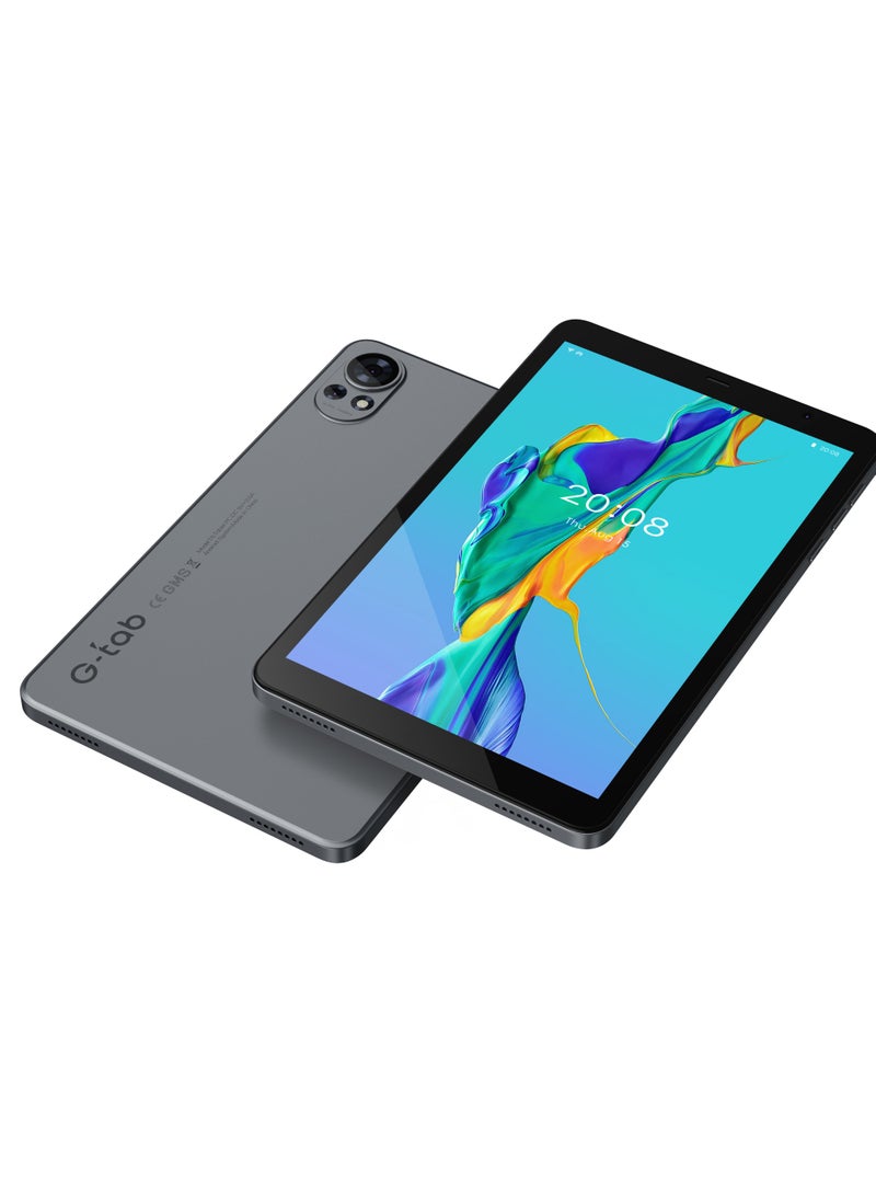 جي تاب G-Tab T8S Kids Tablet 8 inch Gray 4+4GB RAM 64GB - Middle East Version with pink protect Case  - Image 2
