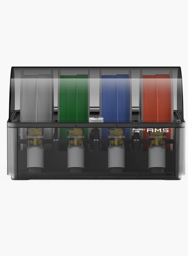 Bambu Lab AMS - Automatic Material System, Support Up to 16 Colors/Multi Materials, Filament Auto-loading, Worry-free Printing & Intelligent Filament Detection Compatible with Bambu Lab P1P 3D Printer Black - Image 1