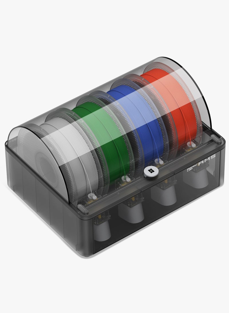 Bambu Lab AMS - Automatic Material System, Support Up to 16 Colors/Multi Materials, Filament Auto-loading, Worry-free Printing & Intelligent Filament Detection Compatible with Bambu Lab P1P 3D Printer Black - Image 3