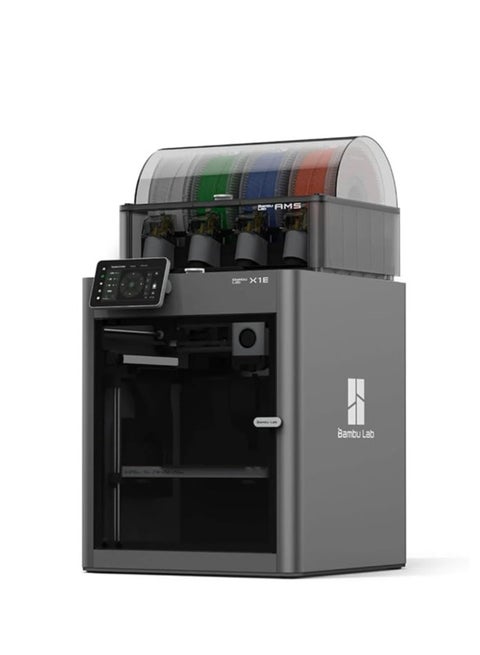 Bambu Lab X1E Combo professionals and engineering applications, 320 °C (608 °F) Nozzle Temp For Higher Temperature Materials, Max Speed of Toolhead: 500 mm/s Max Acceleration of Toolhead: 20000 mm/s2 black