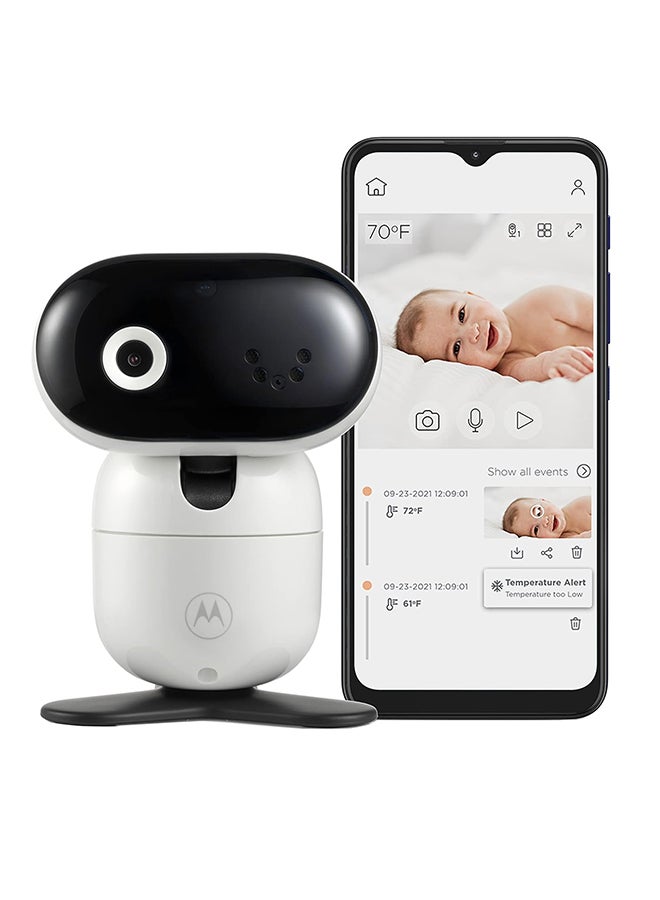 موتورولا PIP1010 Baby Video And Audio Monitor - With Camera - Pan, Tilt, Zoom and Night Vision - Including Wall Mount - Motorola Nursery App - Room Temperature, Two-Way Communication And Lullabies  - Image 1