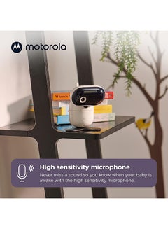 Motorola PIP1010 Baby Video And Audio Monitor - With Camera - Pan, Tilt, Zoom and Night Vision - Including Wall Mount - Motorola Nursery App - Room Temperature, Two-Way Communication And Lullabies  - Image 4