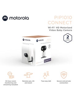 Motorola PIP1010 Baby Video And Audio Monitor - With Camera - Pan, Tilt, Zoom and Night Vision - Including Wall Mount - Motorola Nursery App - Room Temperature, Two-Way Communication And Lullabies  - Image 2