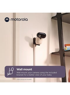 Motorola PIP1010 Baby Video And Audio Monitor - With Camera - Pan, Tilt, Zoom and Night Vision - Including Wall Mount - Motorola Nursery App - Room Temperature, Two-Way Communication And Lullabies  - Image 3