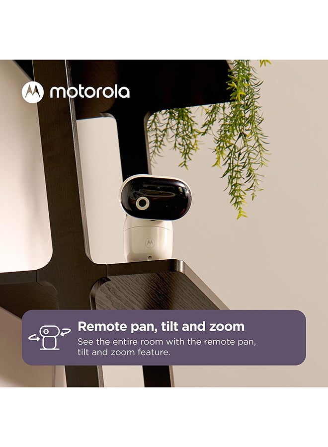 موتورولا PIP1010 Baby Video And Audio Monitor - With Camera - Pan, Tilt, Zoom and Night Vision - Including Wall Mount - Motorola Nursery App - Room Temperature, Two-Way Communication And Lullabies  - Image 5