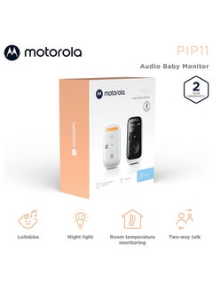 موتورولا PIP11 Audio Baby Monitor - Night Light, LCD Screen, 1000ft Range, Secure Connection, Two-Way Talk, Room Temp, Lullabies, Portable Parent Unit With AAA Rechargeable Batteries  - Image 2