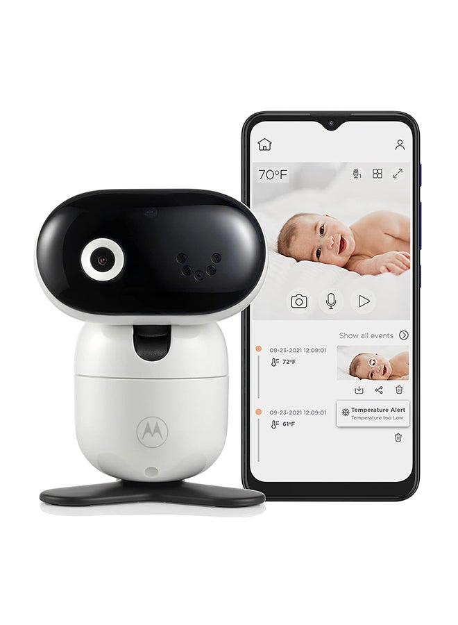 موتورولا PIP1010 Baby Video And Audio Monitor - With Camera - Pan, Tilt, Zoom and Night Vision - Including Wall Mount - Motorola Nursery App - Room Temperature, Two-Way Communication And Lullabies  - Image 1