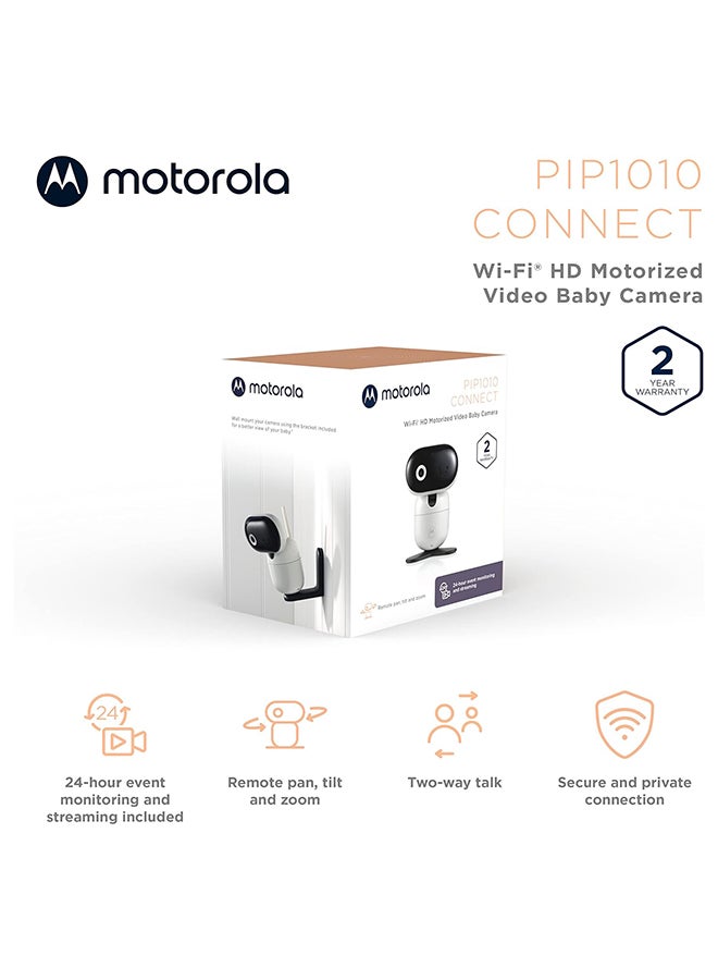 موتورولا PIP1010 Baby Video And Audio Monitor - With Camera - Pan, Tilt, Zoom and Night Vision - Including Wall Mount - Motorola Nursery App - Room Temperature, Two-Way Communication And Lullabies  - Image 2