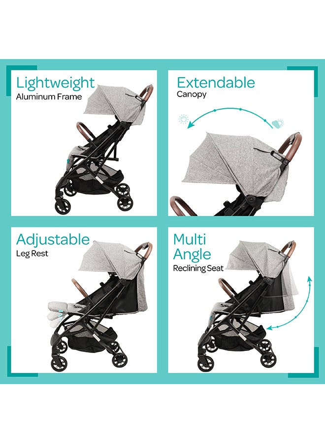 مون Ritzi-Lite Baby Cabin Stroller - Grey, 0 To 36 Months - Image 3