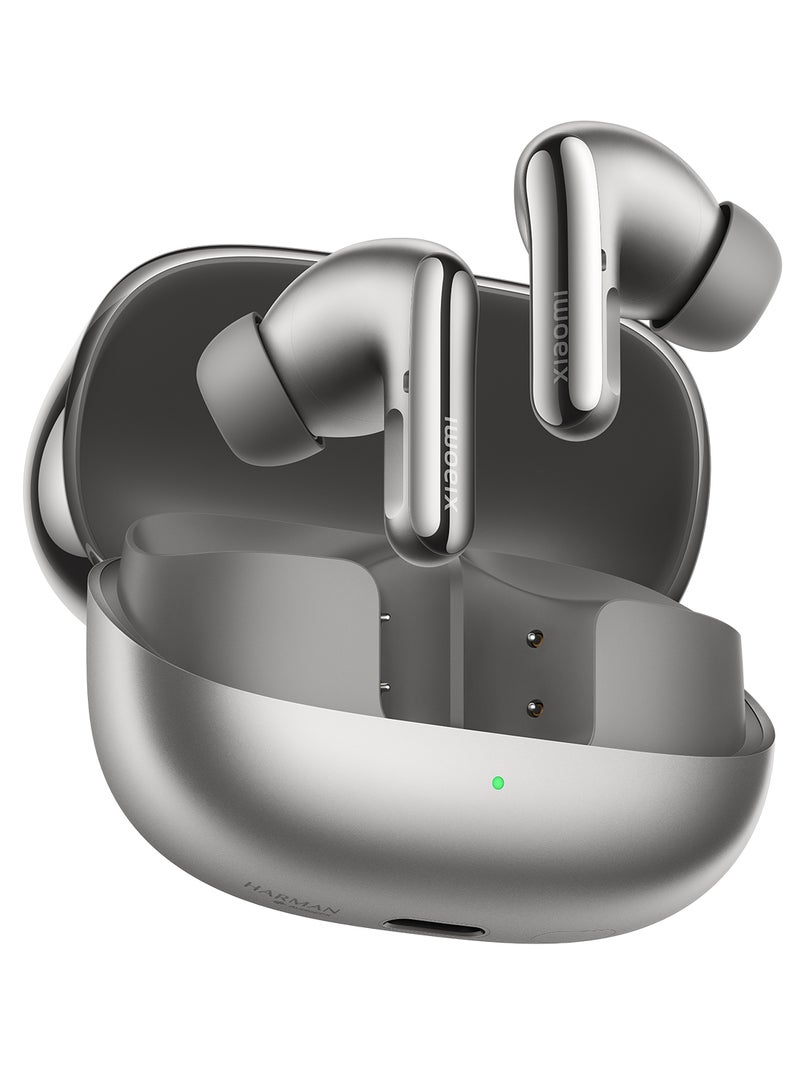 Xiaomi - Buds 5 Pro BT | 3MIC + AI Call Noise Reduction | Up To 40 Hours Long Battery Life With Charging Box - Titanium - Image 1