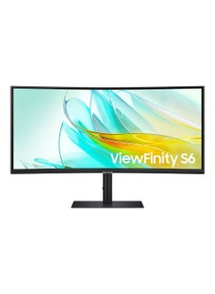 سامسونج S65UC ViewFinity S6 Monitor, 34" VA UWQHD Display, 100Hz Refresh Rate, 5ms Response Time, 1000R Curvature, Built-In Speaker, KVM Switch, FreeSync Technology, LS34C650UAMXUE Black  - Image 1
