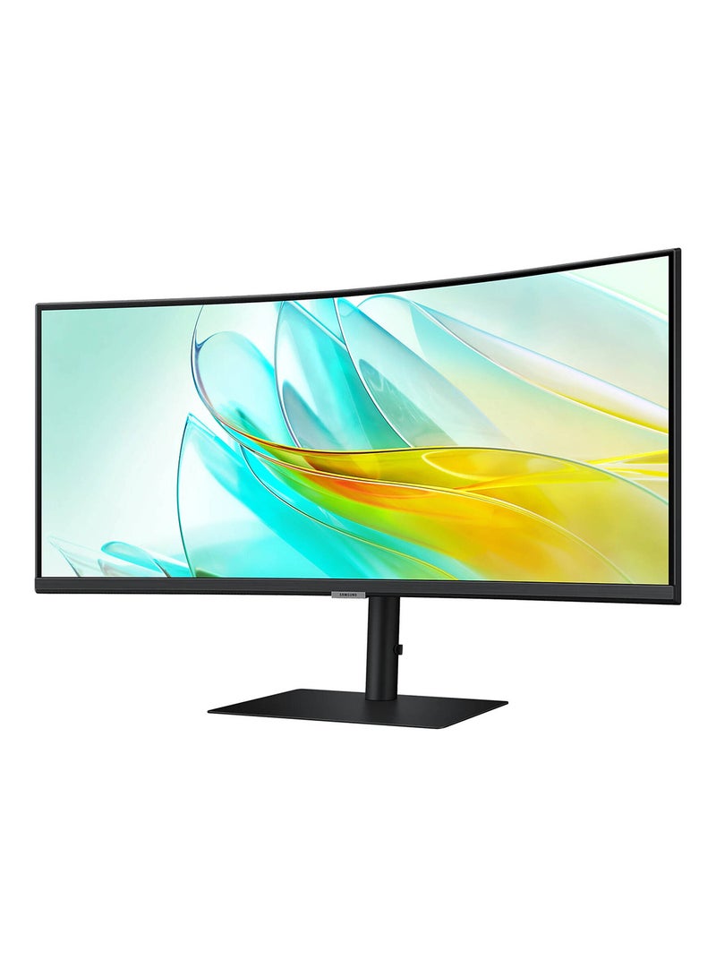 سامسونج - S65UC ViewFinity S6 Monitor, 34" VA UWQHD Display, 100Hz Refresh Rate, 5ms Response Time, 1000R Curvature, Built-In Speaker, KVM Switch, FreeSync Technology, LS34C650UAMXUE Black - Image 1