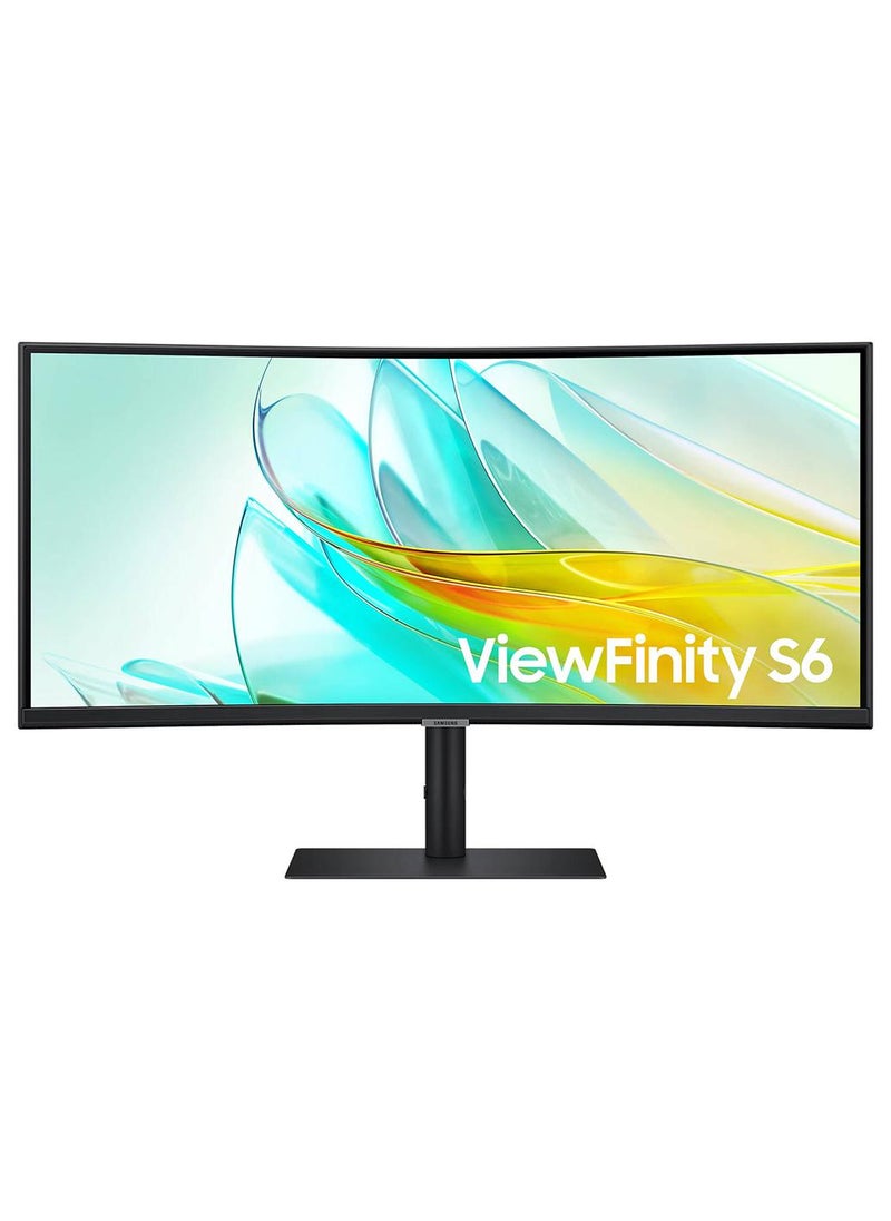 Samsung 34 inch S65UC ViewFinity S6 Monitor, UWQHD Display, 100Hz Refresh Rate, 5ms Response Time, 1000R Curvature, Built-In Speaker, KVM Switch, FreeSync Technology, LS34C650UAMXUE Black - Image 1