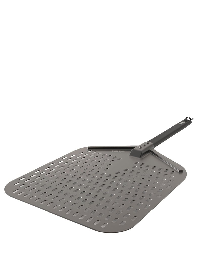Ninja Ninja Woodfire Pizza Peel for Outdoor Oven, Lightweight Perforated Pizza Peel, Rust-Resistant Pizza Paddle for 12" Pizzas, XSKPZPLUK Black  - Image 1