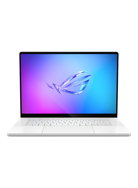 ROG Zephyrus G16 GU605CR-QR102W Laptop With 16-Inch Display, Core Ultra 9 285H Processor/64GB RAM/1TB SSD/12GB NVIDIA GeForce RTX 5070 Ti Graphics Card/Windows 11 Home Arabic Platinum White