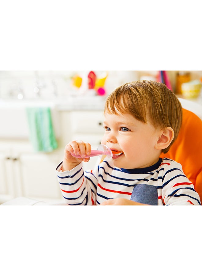 Munchkin Gentle Scoop Silicone Training Spoons For 6 Months +, 2 Spoons, Pink And Purple  - Image 5