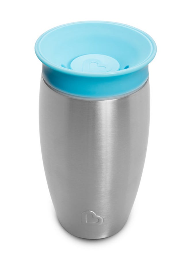 مونشكين - Miracle 360 Stainless Steel Insulated Double Walled Toddler Cup, 10 Oz, Keeps Drink Cool For Up To 15 Hours, 12 Months+, Blue - Image 1