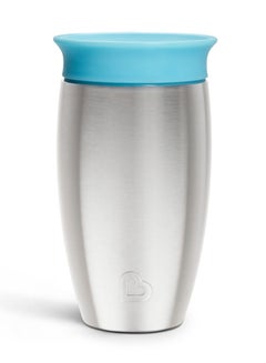 مونشكين Miracle 360 Stainless Steel Insulated Double Walled Toddler Cup, 10 Oz, Keeps Drink Cool For Up To 15 Hours, 12 Months+, Blue  - Image 2