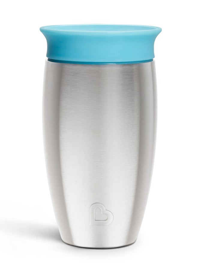 مونشكين - Miracle 360 Stainless Steel Insulated Double Walled Toddler Cup, 10 Oz, Keeps Drink Cool For Up To 15 Hours, 12 Months+, Blue - Image 1