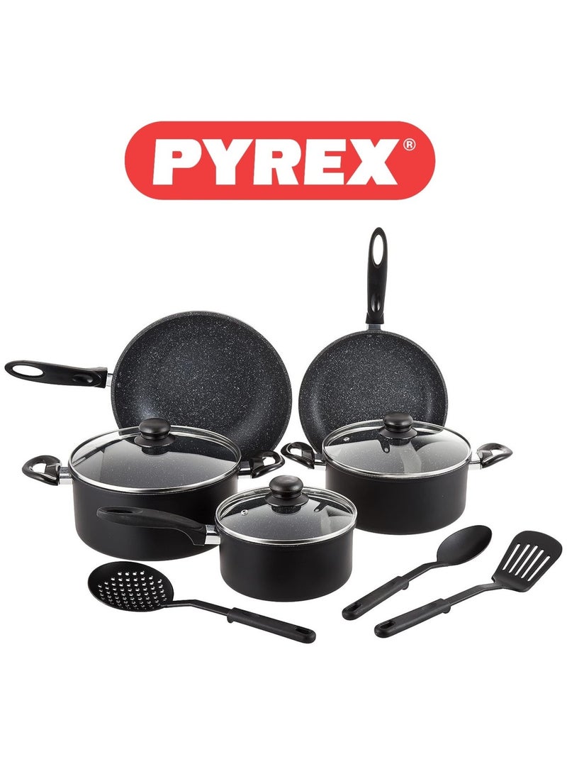 بيريكس طقم طهي بايركس إليجانس 11 قطعة غير لاصق - أساسيات المطبخ المثالية لكل مغامرة طهي