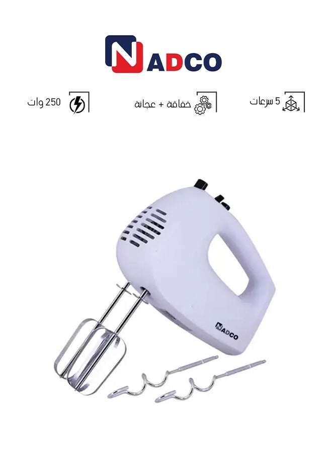 Nadco Hand mixer and mixer - NC-250HM White - Image 1