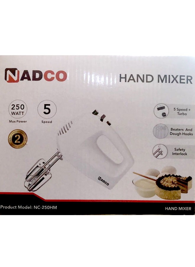 Nadco Hand mixer and mixer - NC-250HM White - Image 2