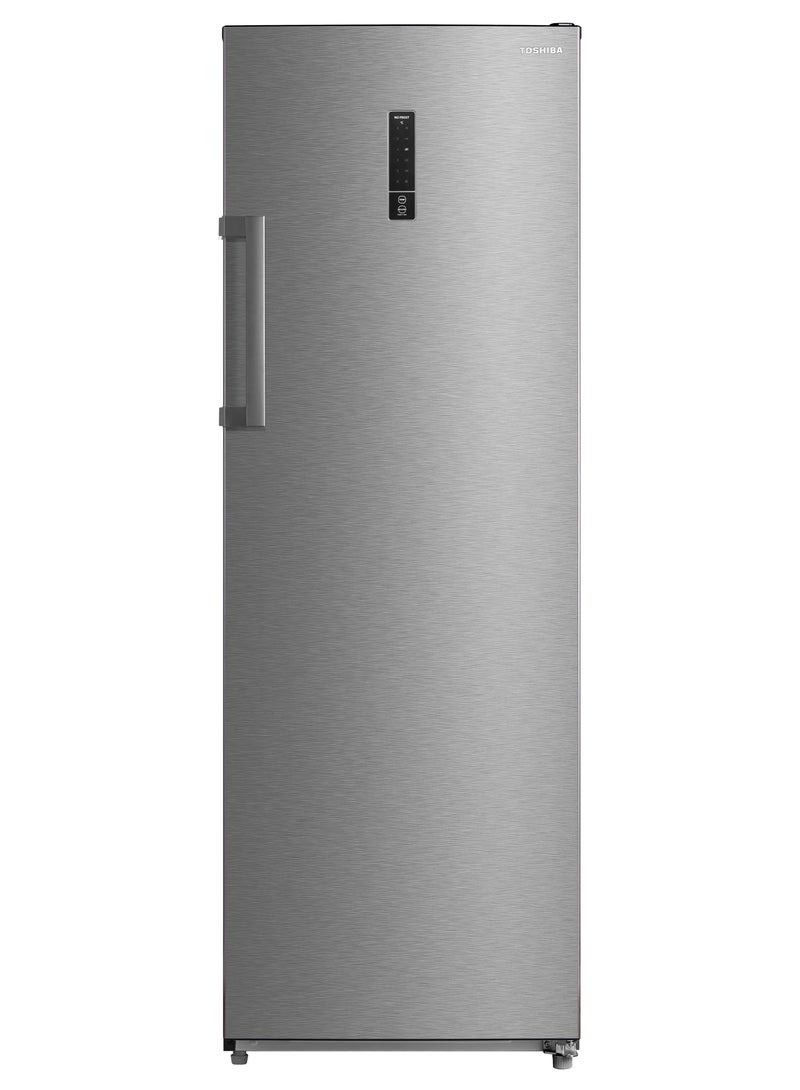 Toshiba Deep Frezzer, Frz/Ref Convertible, Ultra Big Box, Energy Saving, Total No Fotest, Multi-Air Flow, Fast Freez, Fast Cooling, 7 Drawers, Electronic Control - 238 L 1 W GR-RU312WE-DMN(57) Silver