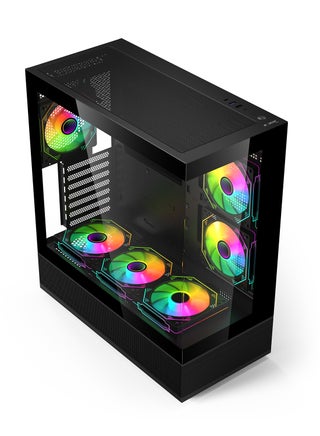 Case,V930B,ATX Gaming Case, 6 ARGB fan, Port: Type C (same speed as USB3.0) + USB3.0 + USB1.1 + HD Audio Black - pnsku/N70150672V/45/_/1740051126/971e3ad8-5262-4850-89a7-43142e088176