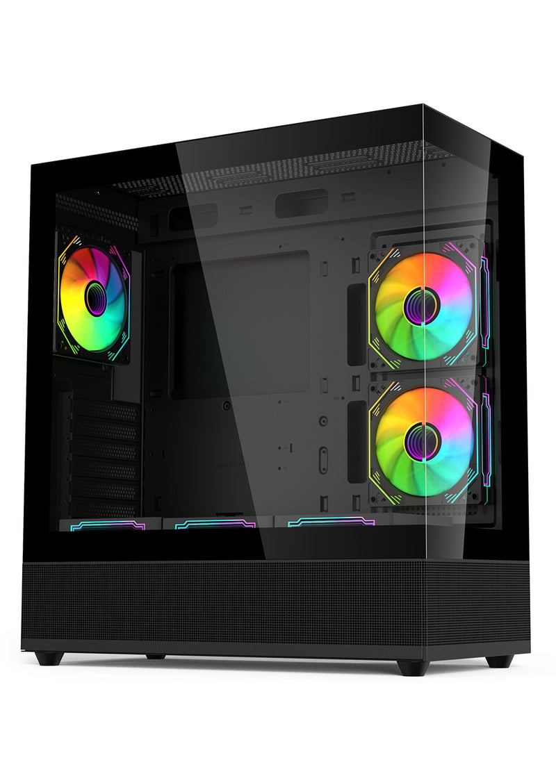 Acer - Case,V930B,ATX Gaming Case, 6 ARGB fan, Port: Type C (same speed as USB3.0) + USB3.0 + USB1.1 + HD Audio Black - Image 1