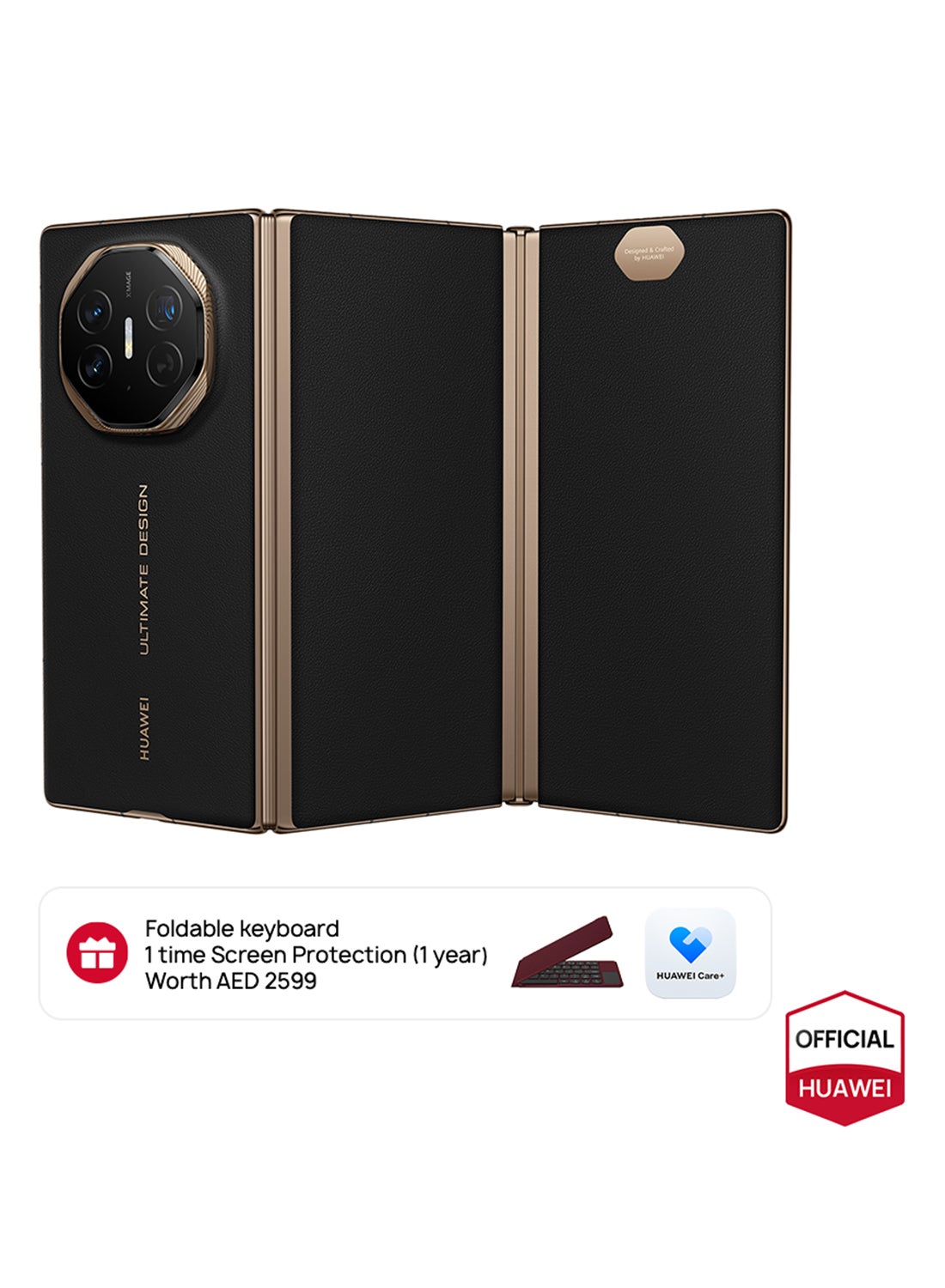 HUAWEI Mate XT Ultimate Design Triple Fold Dual SIM Black 16GB RAM 1TB with Gifts - Middle East Version 